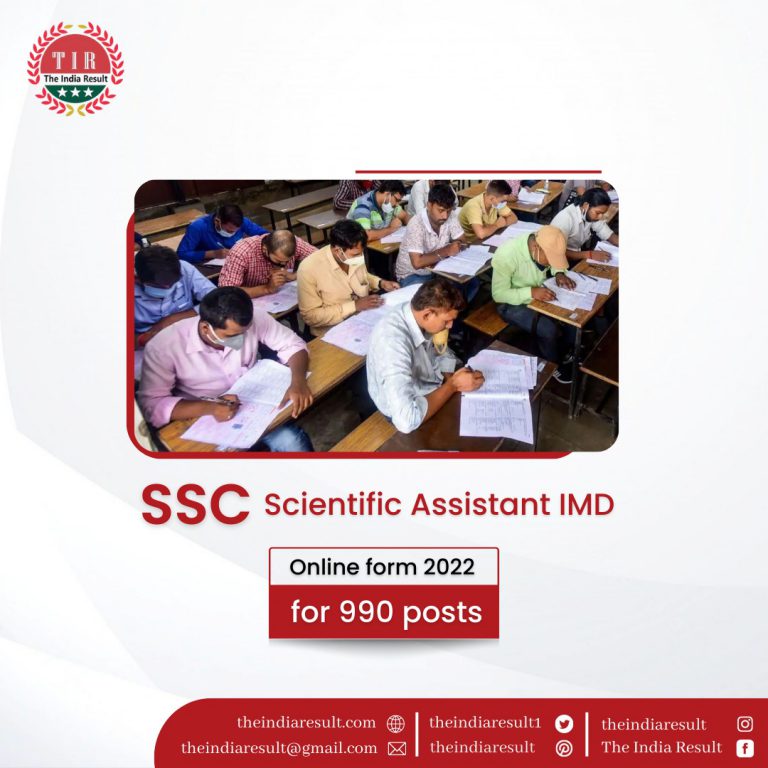 SSC IMD Scientific Assistant